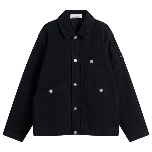 

Рабочая куртка из хлопка Moleskin-TC Primaloft Stone Island, темно-синий синий