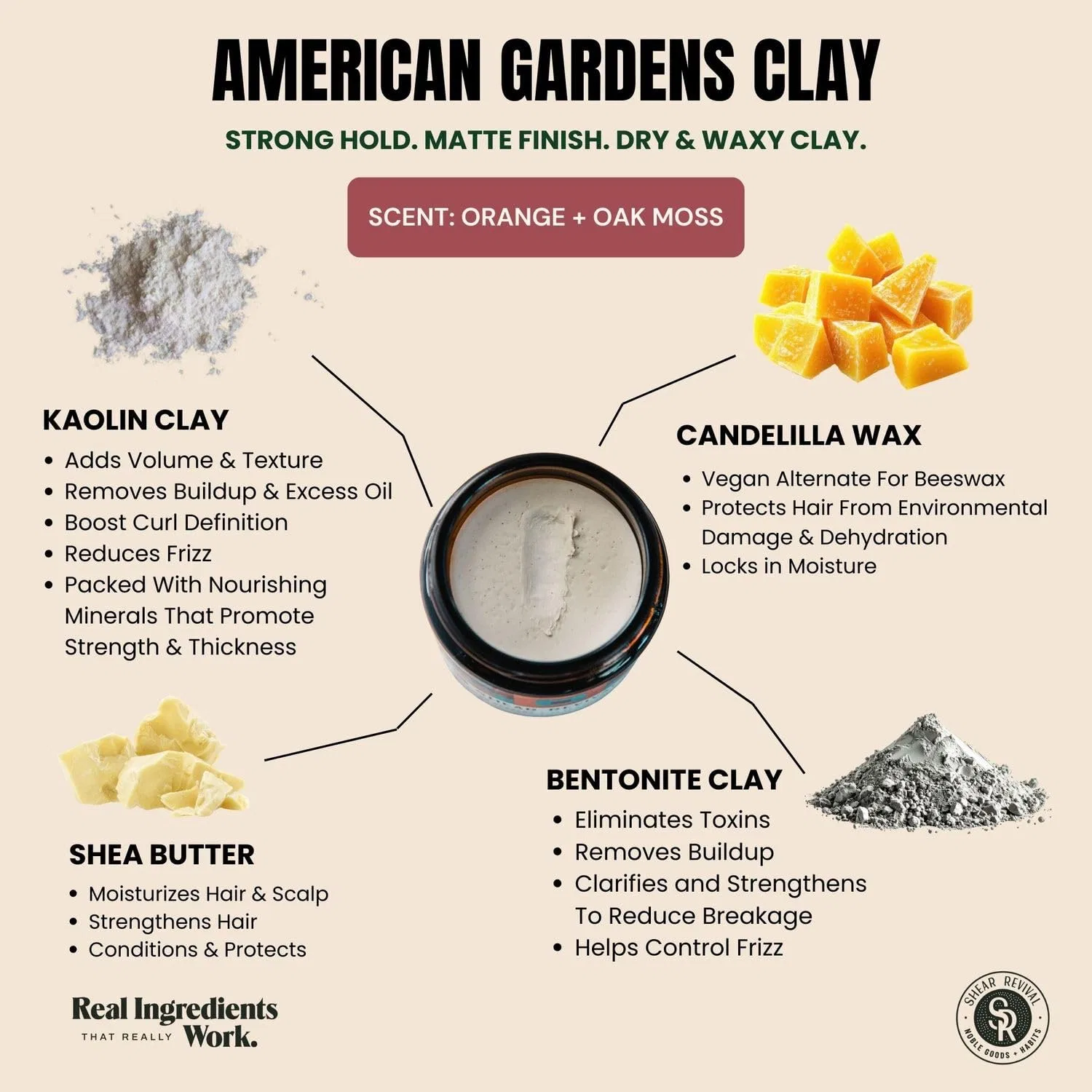 Глина для укладки волос «American Gardens» от Shear Revival, 96 г Shear Revival — фото 3