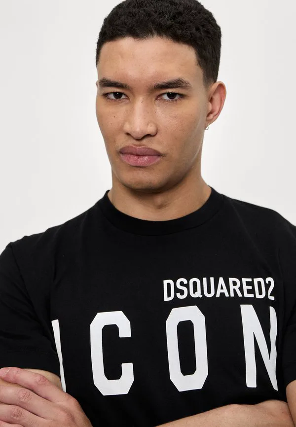 Стильная футболка с принтом Dsquared2, Black — фото 4