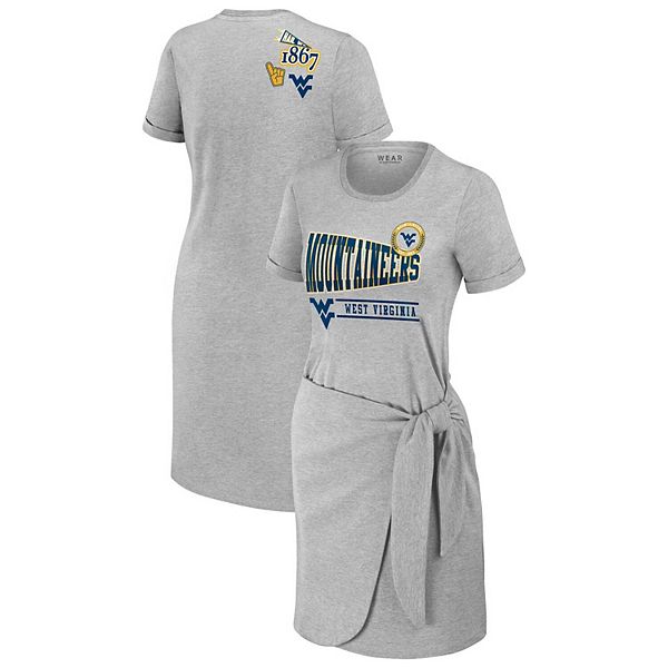 

Женское платье-футболка с узлом heather gray west virginia mountaineers Wear By Erin Andrews