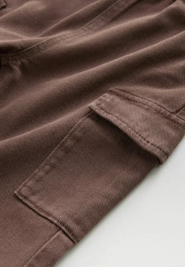 Брюки карго Regular fit wide leg, Next, коричневый выбеленный — фото 3