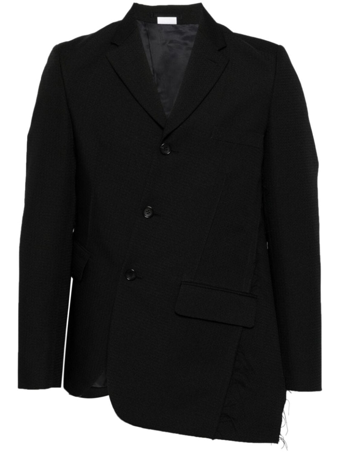 

Comme des Garçons Homme Deux асимметричный потертый блейзер, черный