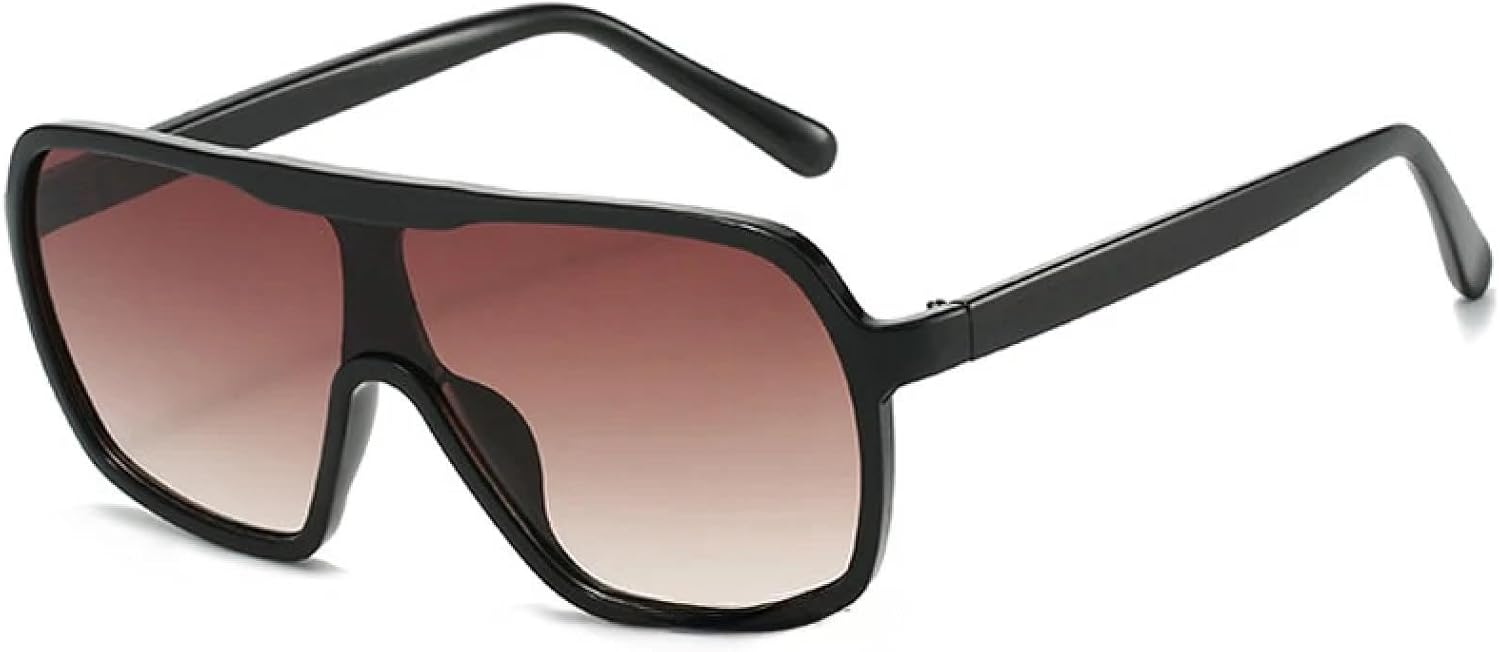 

Модные солнцезащитные очки в крупной оправе, цельные, для женщин и мужчин, класса люкс, для активного отдыха, спорта и вождения, защита от УФ-излучения UV400 TKKTLLT, Black Tea