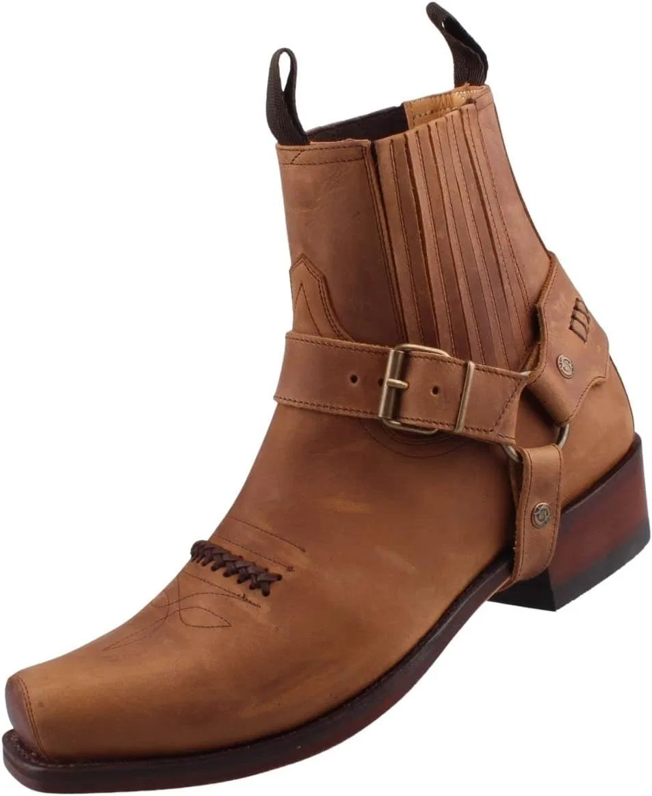Байкерские ботильоны Sendra 6445 коричневые