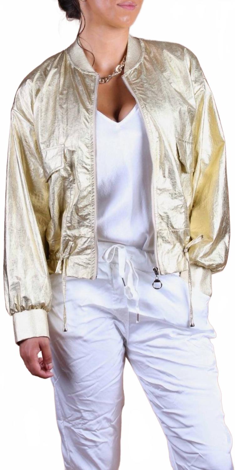 

Золотая куртка-бомбер Ornella GIGI MODA, золотой