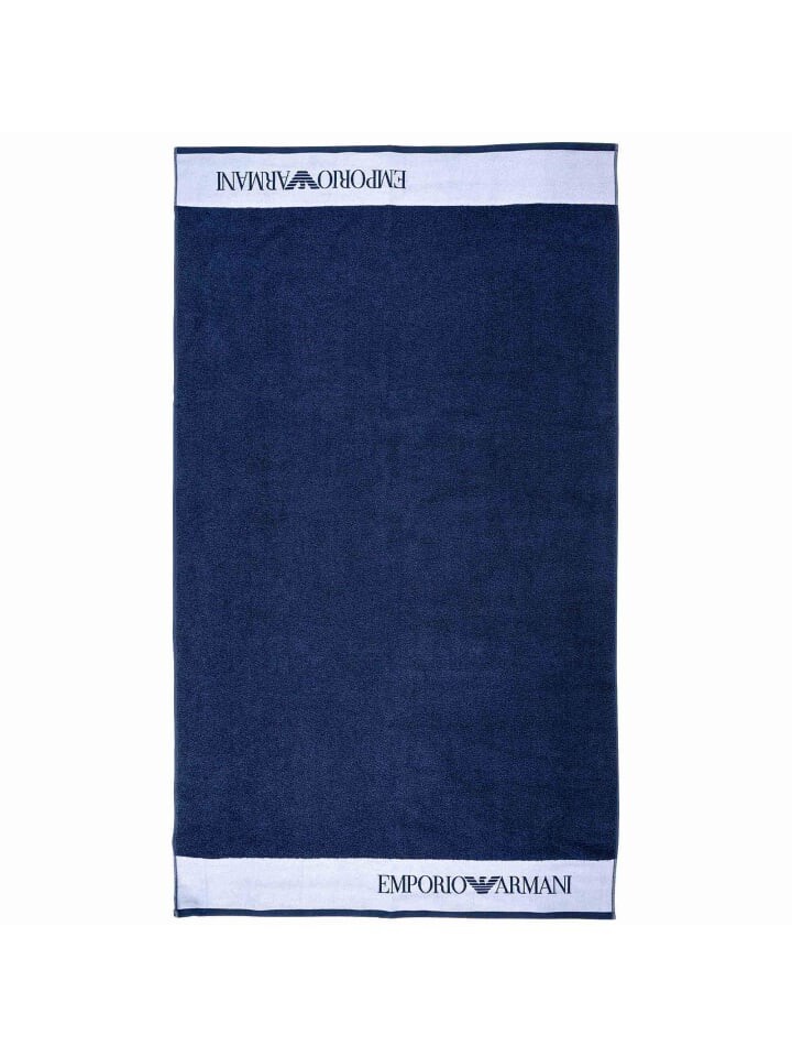 

Полотенце для сауны и хаммама Emporio Armani, темно-синий