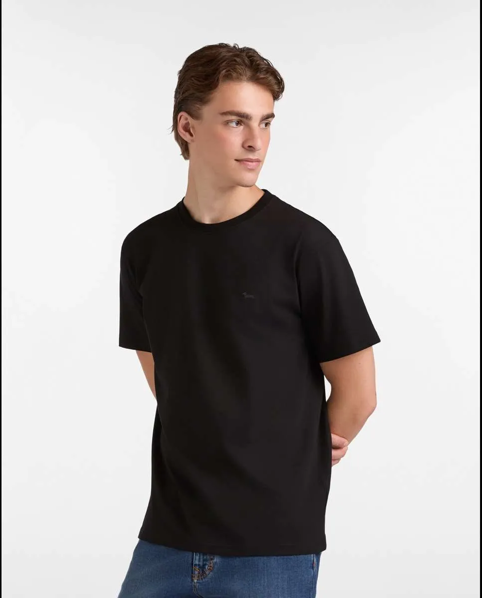 

Мужская хлопковая футболка свободного кроя Harmont&Blaine, черный