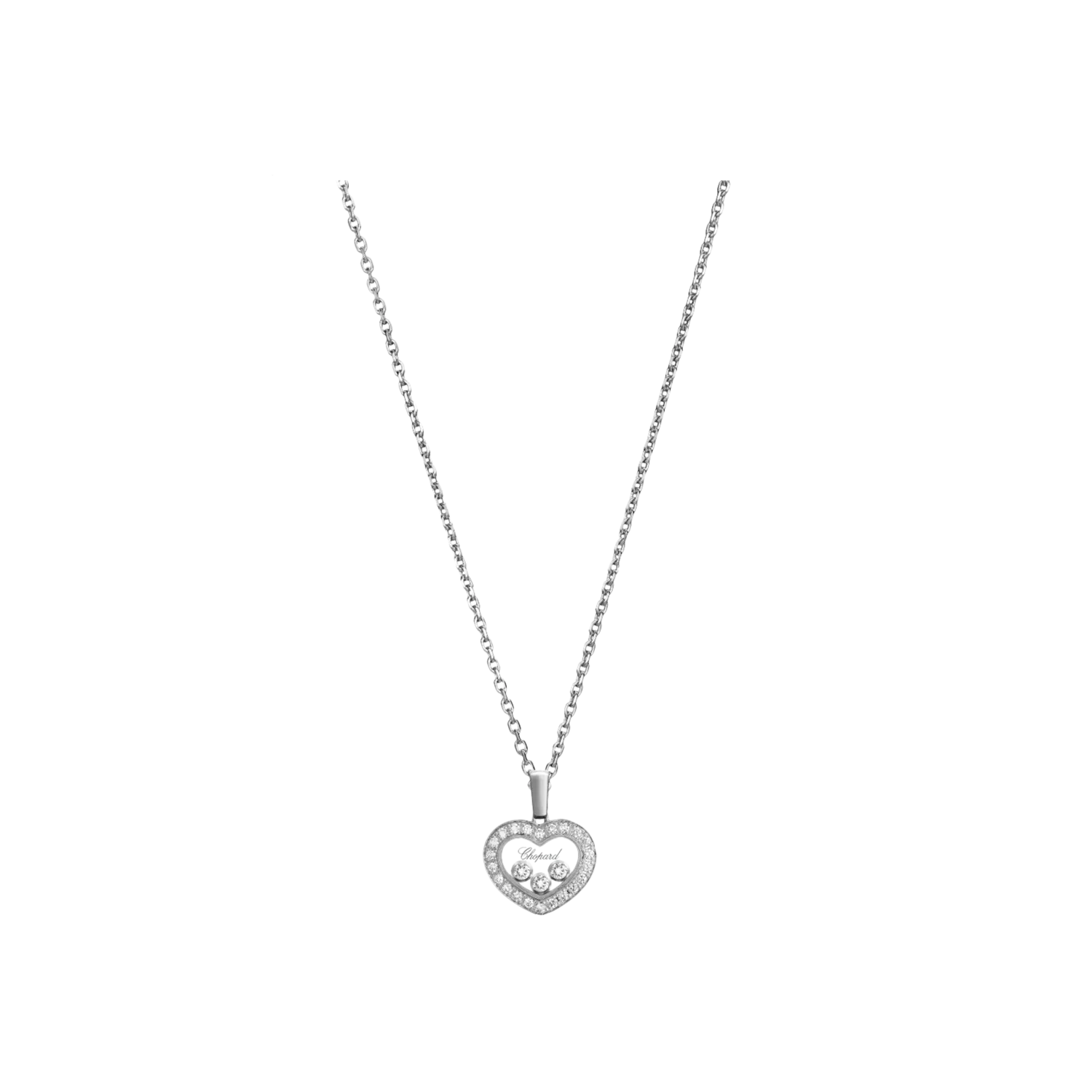 

Колье happy hearts из этичного белого золота с бриллиантами Chopard