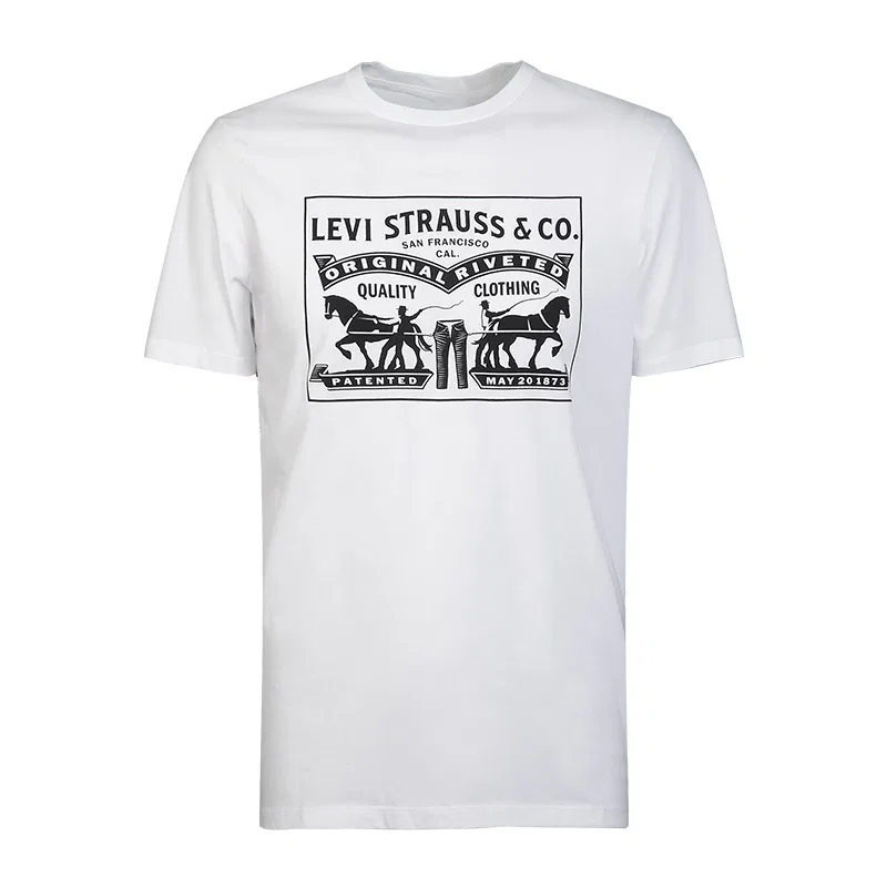 Футболка мужская с круглым вырезом и коротким рукавом Levis, White
