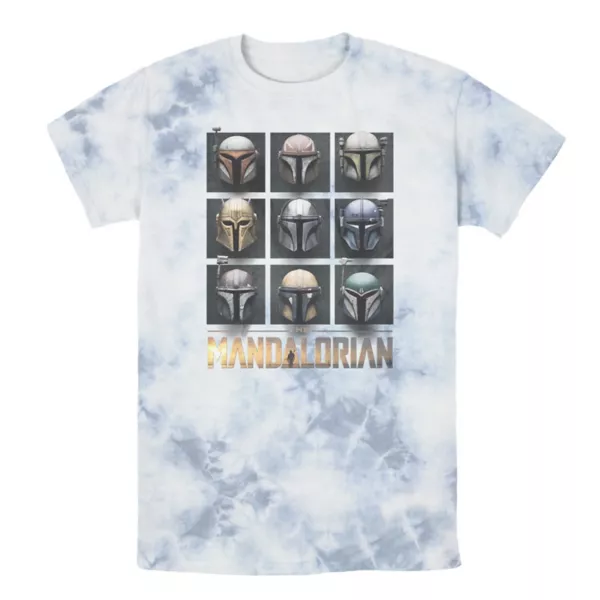 

Мужская футболка Star Wars The Mandalorian с принтом шлема в коробке Licensed Character, цвет white blue