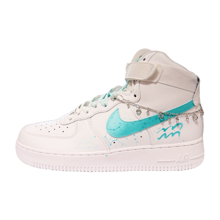

Air Force 1 Fantasy Blue устойчивые к истиранию высокие скейтбордские туфли мужские Nike, белый/синий