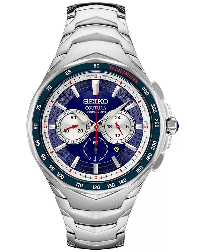 

Мужские часы-хронограф Coutura с браслетом из нержавеющей стали, 46 мм Seiko