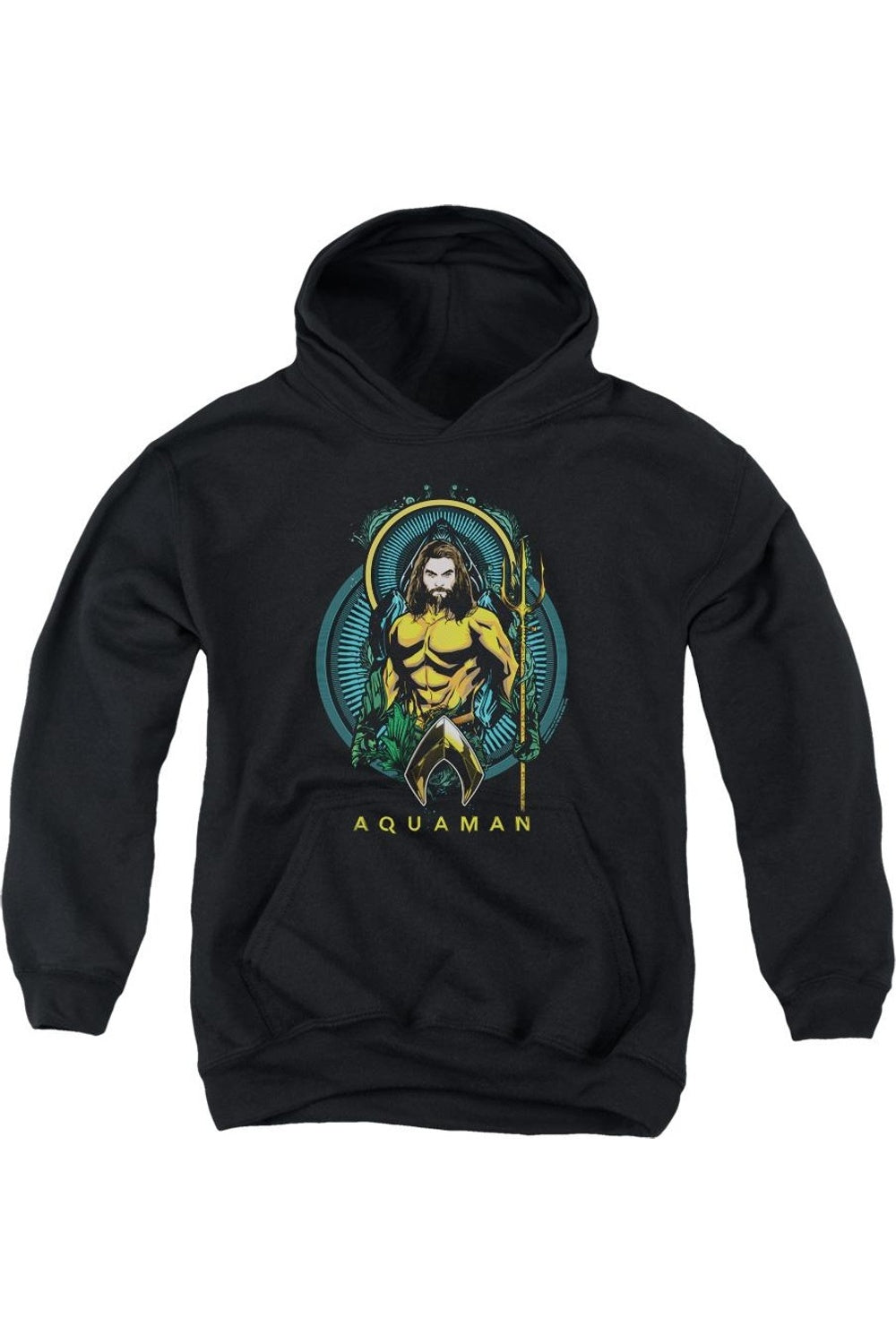 

Молодежная толстовка с капюшоном Aquaman Movie Aquaman Nouveau Gildan, черный
