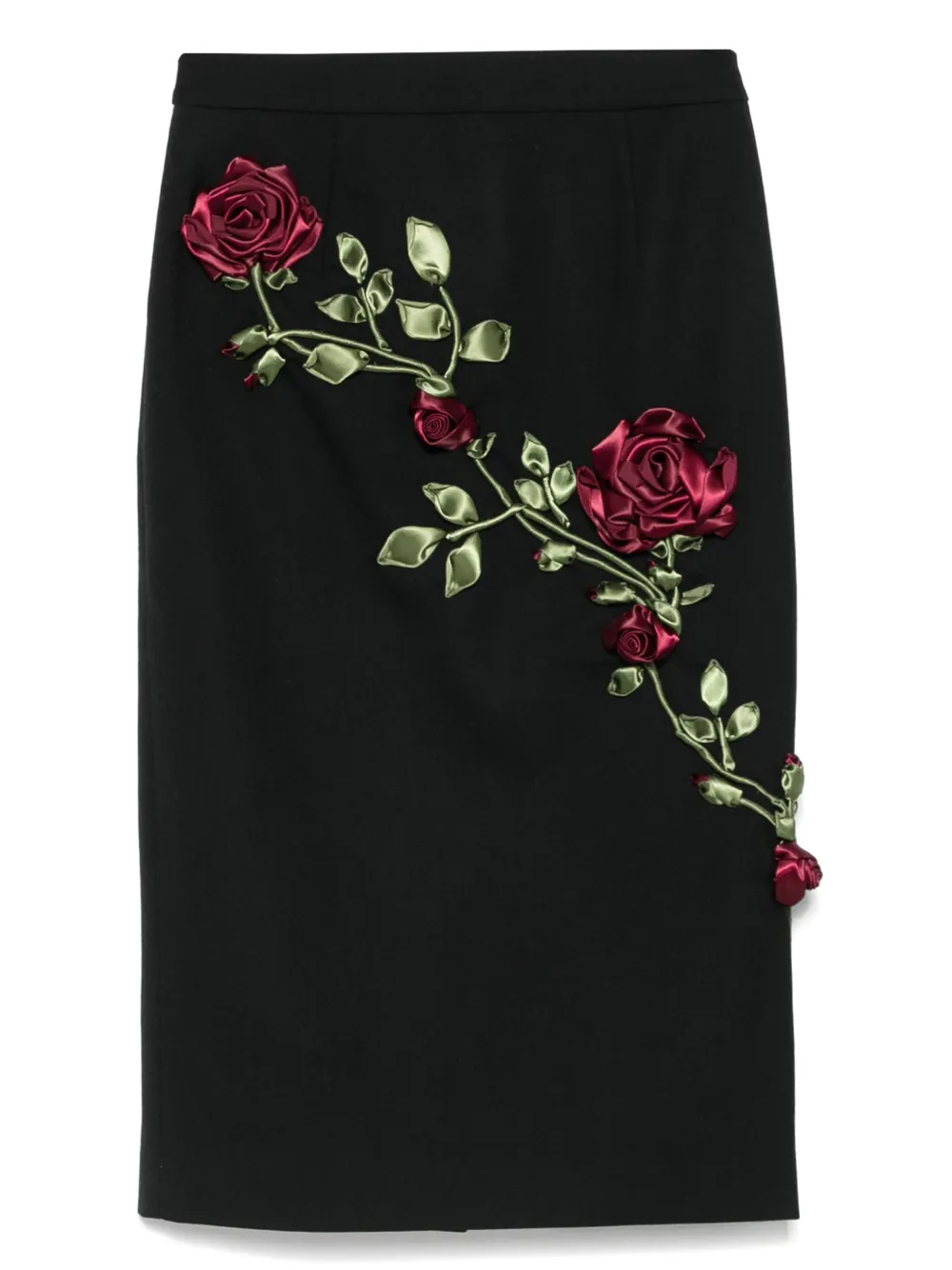 

Юбка с цветочной аппликацией MARKGONG, черный