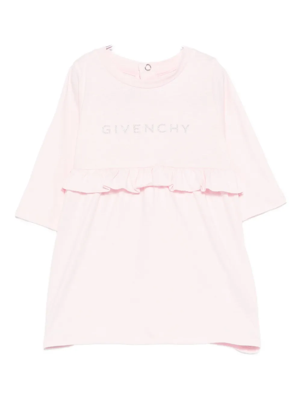 

Платье с оборками Givenchy Kids, розовый