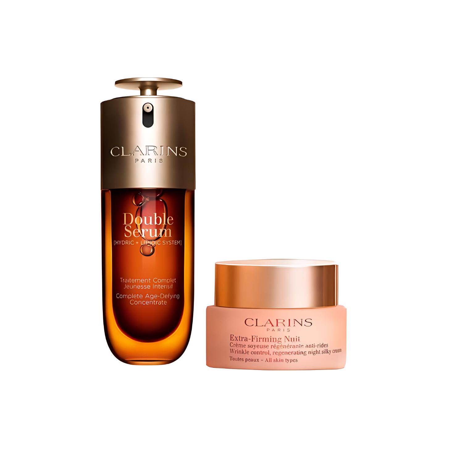 

CLARINS Набор для ухода за кожей JIAOYUNSHI Dual Extract Serum Night Cream, увлажняющий и питающий, 50мл+75мл