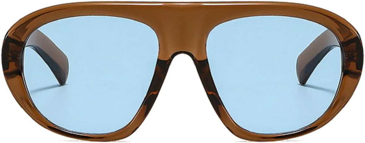 

Панк-солнцезащитные очки для мужчин, большая оправа, винтажные очки-пилот 2026, очки для вождения и активного отдыха, защита от УФ-излучения UV400 mincl, C6