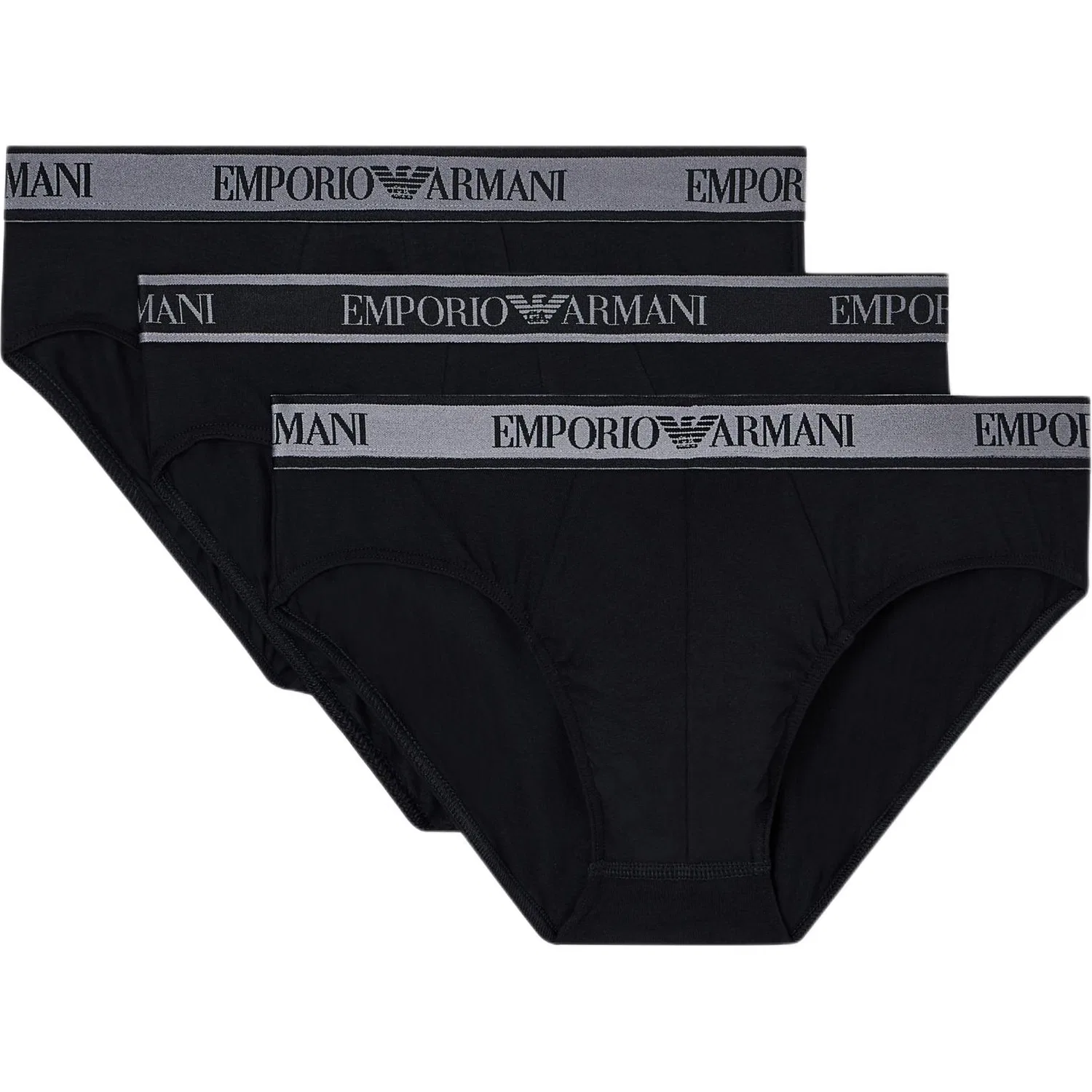 Набор боксеров Emporio Armani с логотипом на поясе, черный
