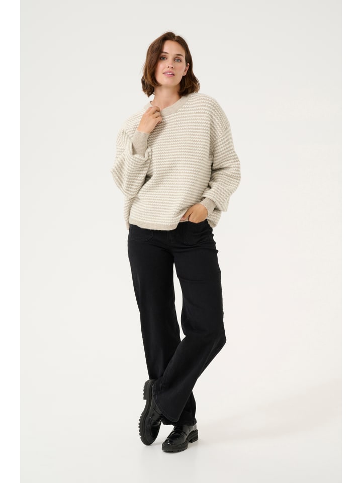 

Кардиган Kaffe, цвет feather grey/chalk structure