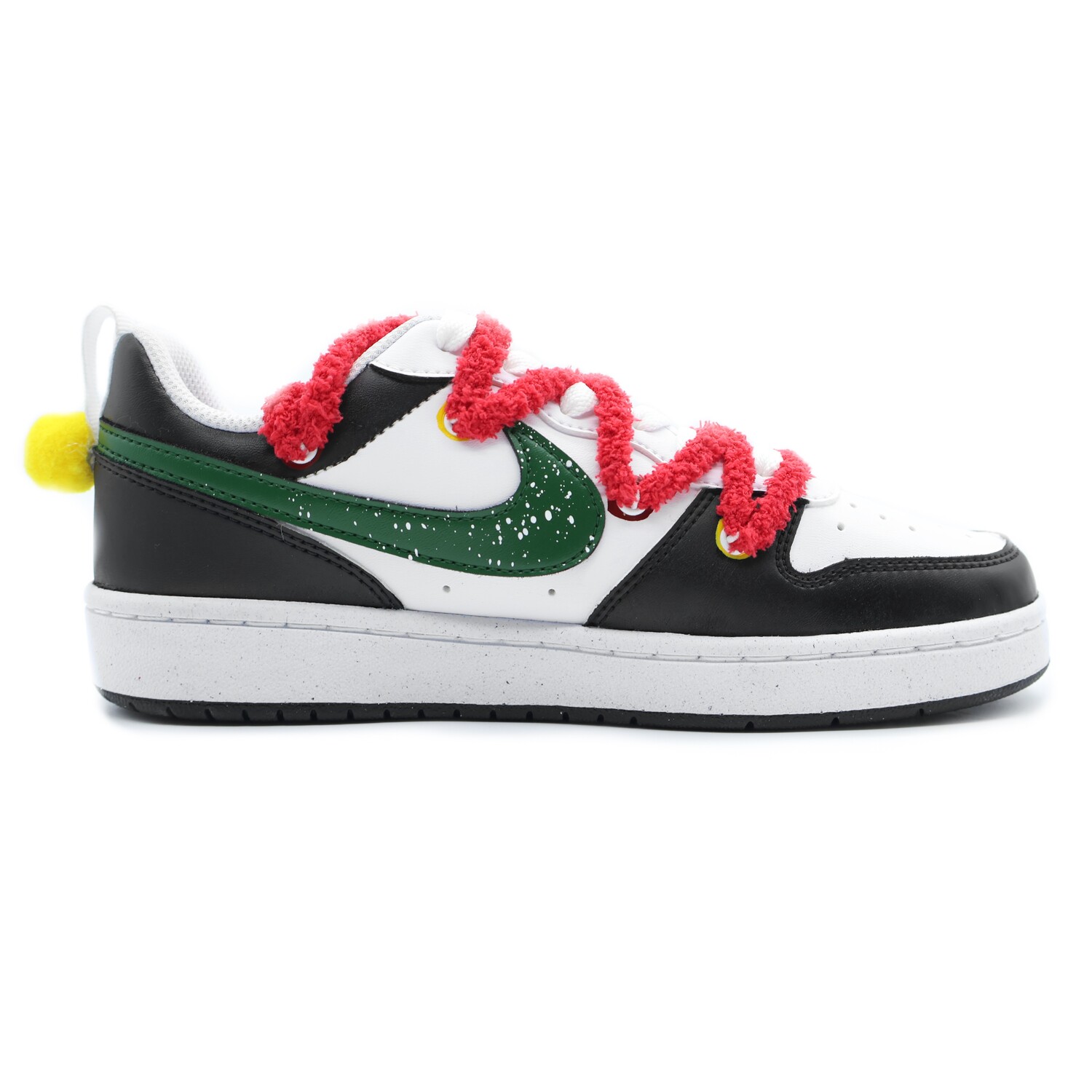 

Кроссовки Nike Court Borough Skateboarding Shoes Women's Low-top Black, White, Green, Red, черный