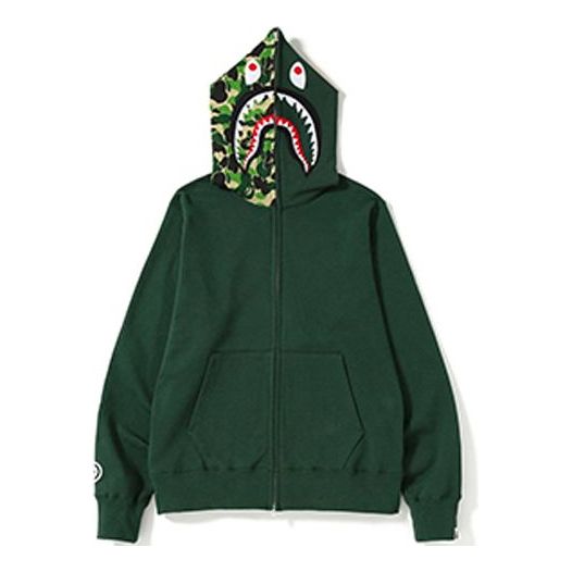 

Худи A Bathing Ape Shark Camo Full Zip Hoodie 'Forest Green'