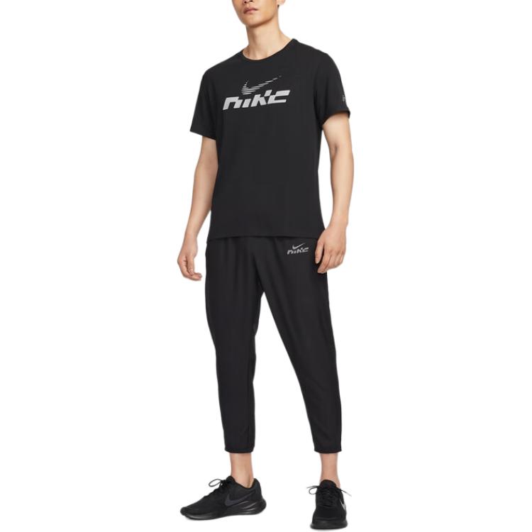 Мужские беговые брюки challenger flash dri fit woven Nike, черный/серебристый — фото 3