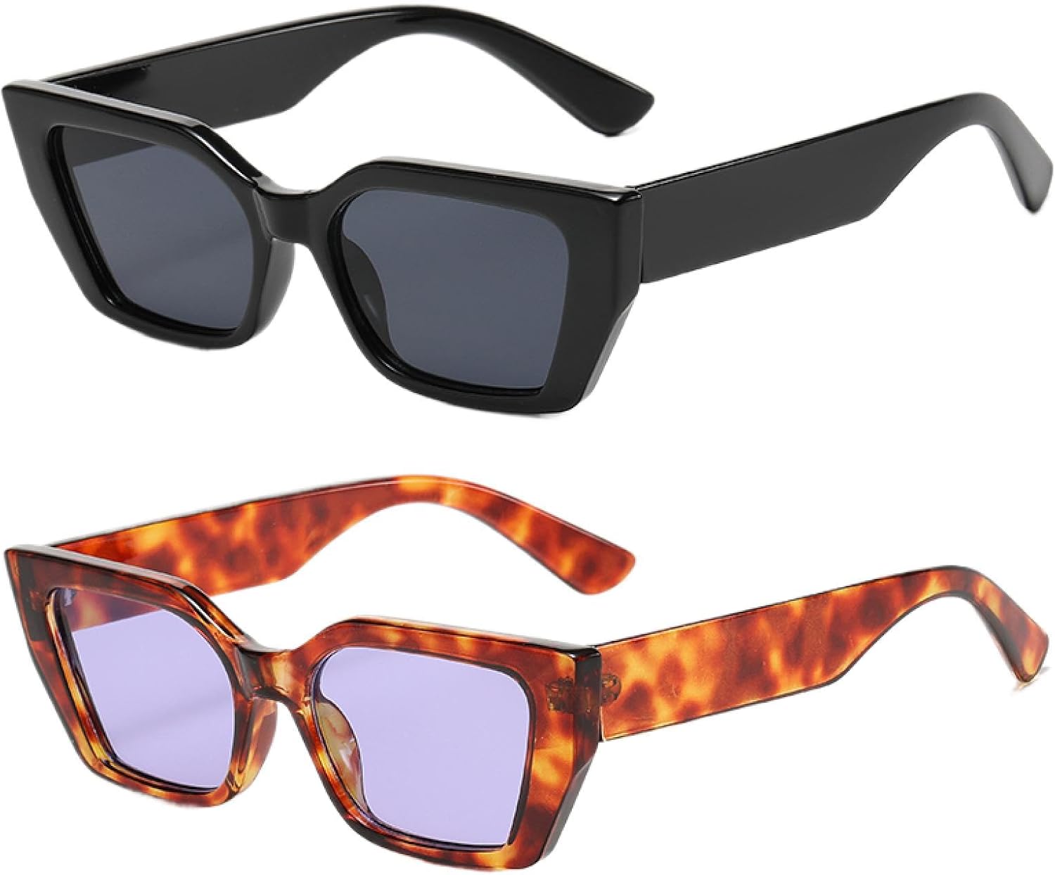 

Солнцезащитные очки с защитой от УФ-излучения UV400 | «Кошачий глаз» с градиентным переходом цвета | Для женщин и мужчин, для занятий спортом на открытом воздухе и вождения DSVIGF, 2pcs Z05