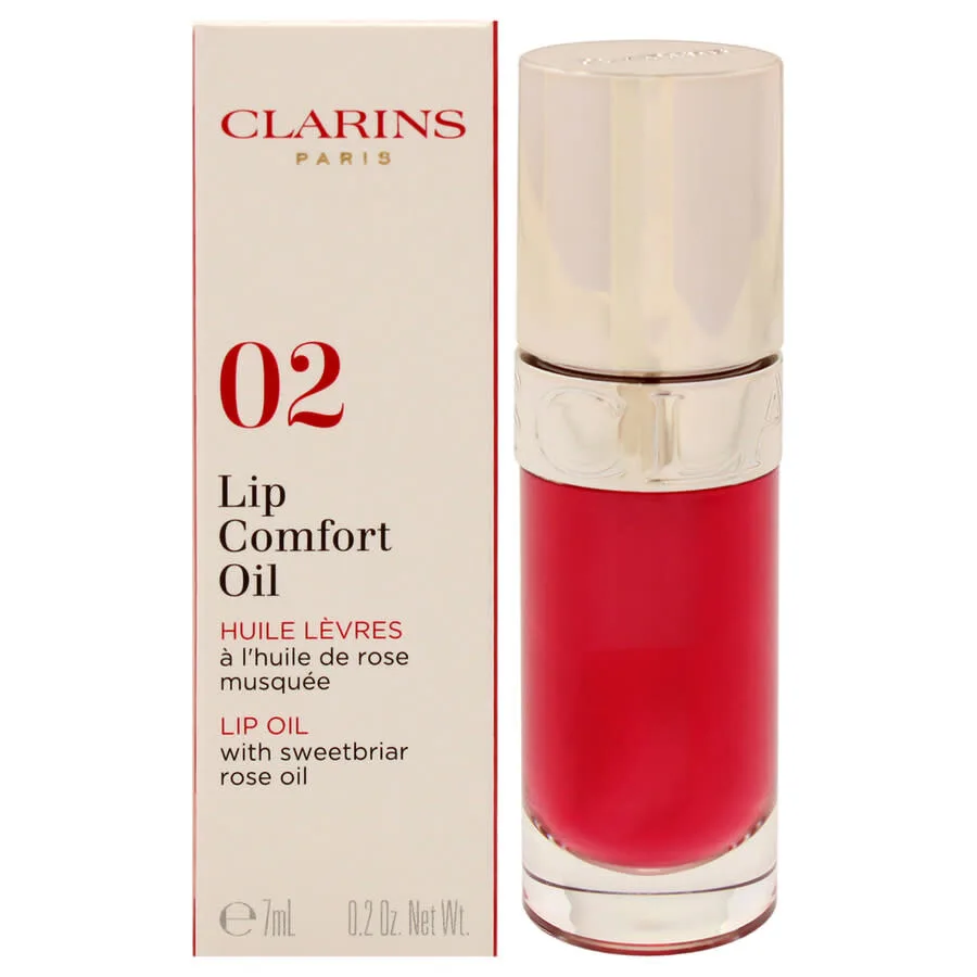 Clarins Масло для губ для женщин Lip Comfort Oil Масло для губ 0,2 унции 02 Малина Макияж 3666057059377
