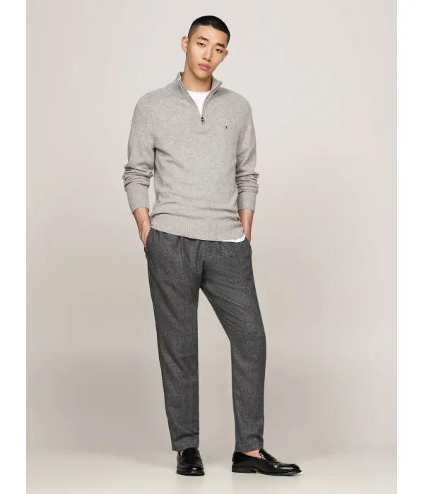 Шерстяные брюки Tapered fit Tommy Hilfiger, серый — фото 2