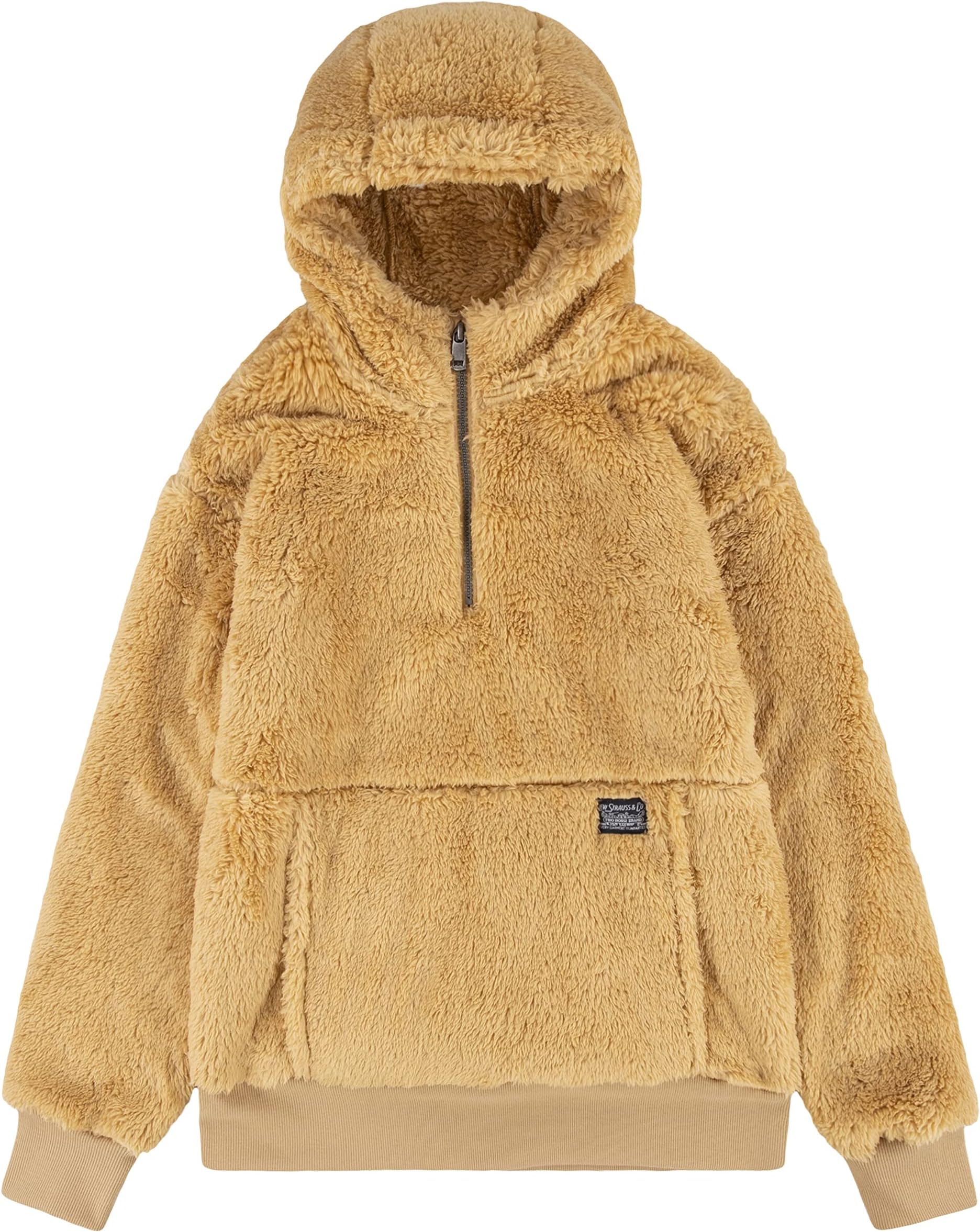 

Худи Levi'S Sherpa 1/4 Zip Pullover Hoodie, цвет Iced Coffee