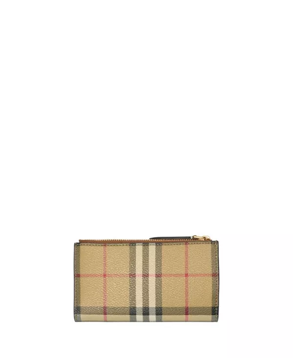 Средний складной кошелек для проверки размера Burberry, бежевый — фото 3