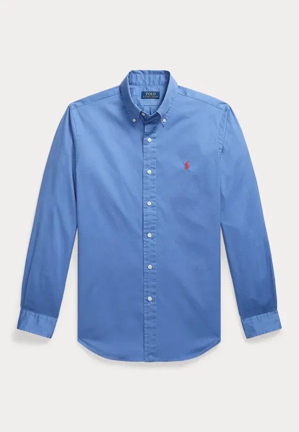 Рубашка Polo Ralph Lauren Custom Fit Featherweight Twill Shirt, цвет нима синий — фото 4