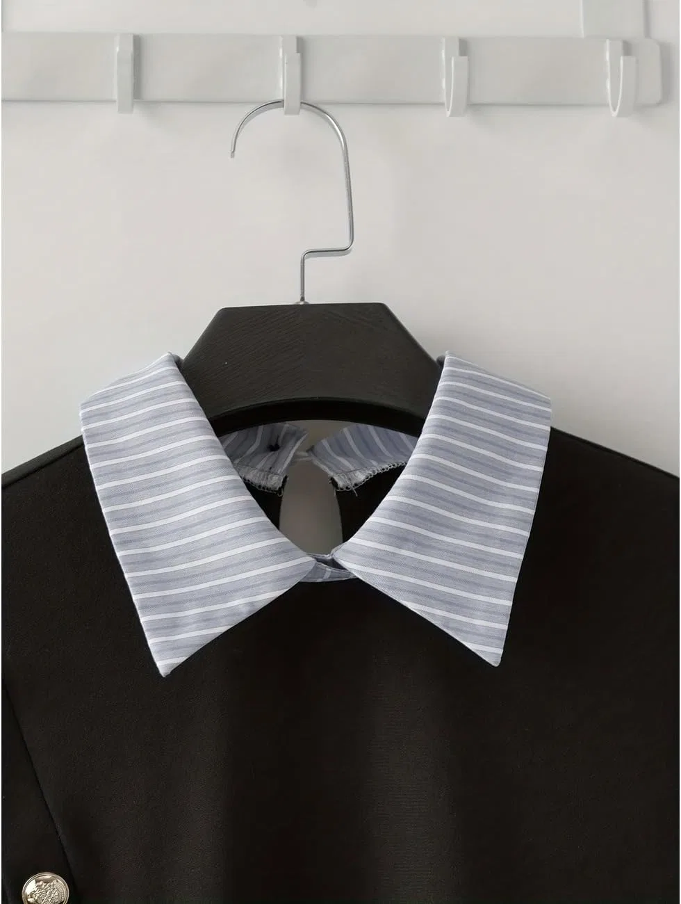 Блуза с полоской и жилетом Layered Blouse, черный — фото 3