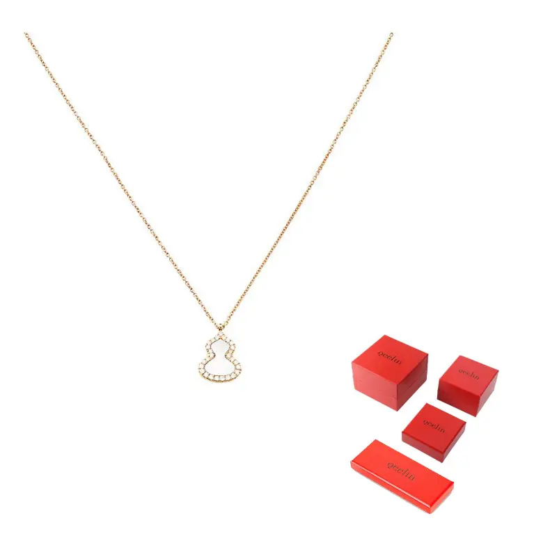 

18-каратное розовое золото ожерелье женское Qeelin, белый