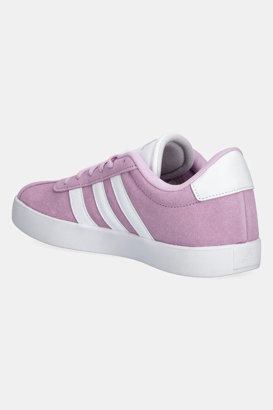 Детские замшевые кроссовки VL COURT 3.0 Adidas, розовый — фото 3