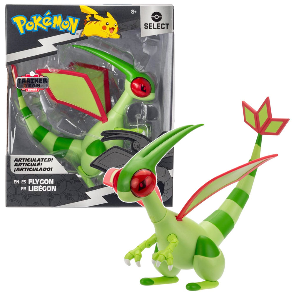 

Большая Фигурка Pokémon Select Dragonfly Pokemon Flygon 14 См + Подставка JAZWARES