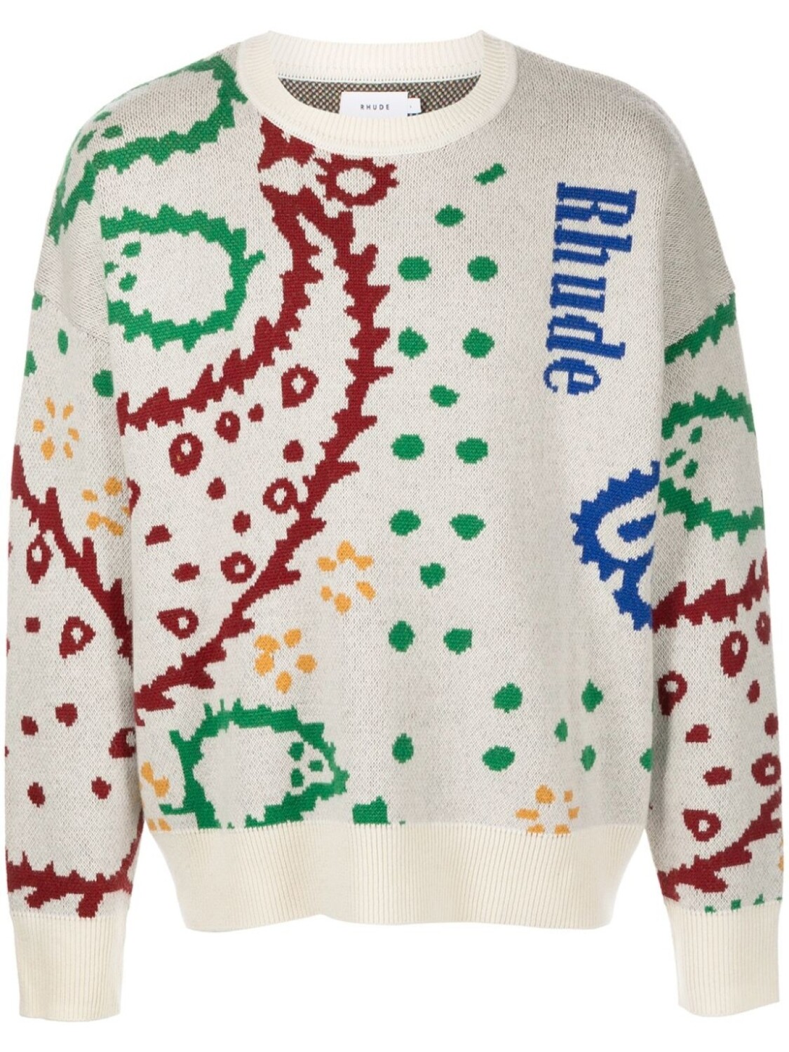 

Свитер вязки интарсия RHUDE, бежевый
