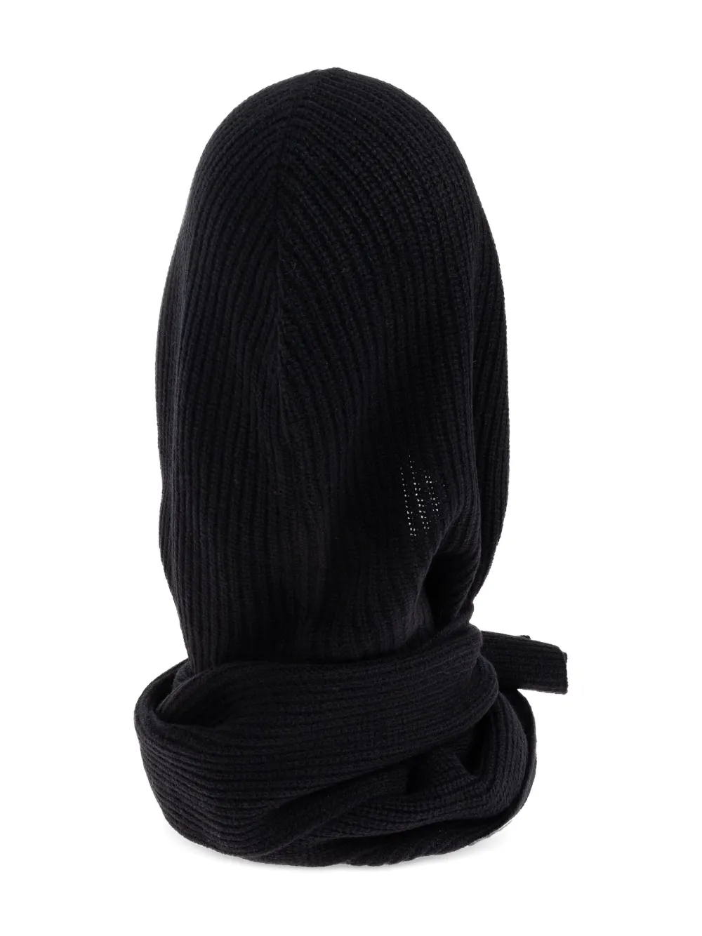 

Шарф с капюшоном и ребристой вязкой BY MALENE BIRGER, черный