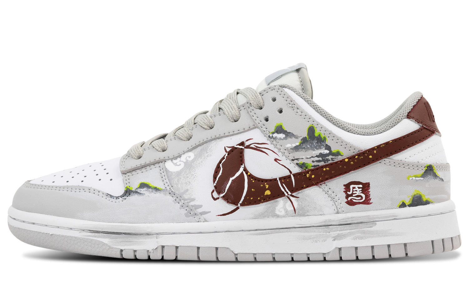 

Кроссовки Cloud Mountain Ink Low top Unisex Nike, светло серый