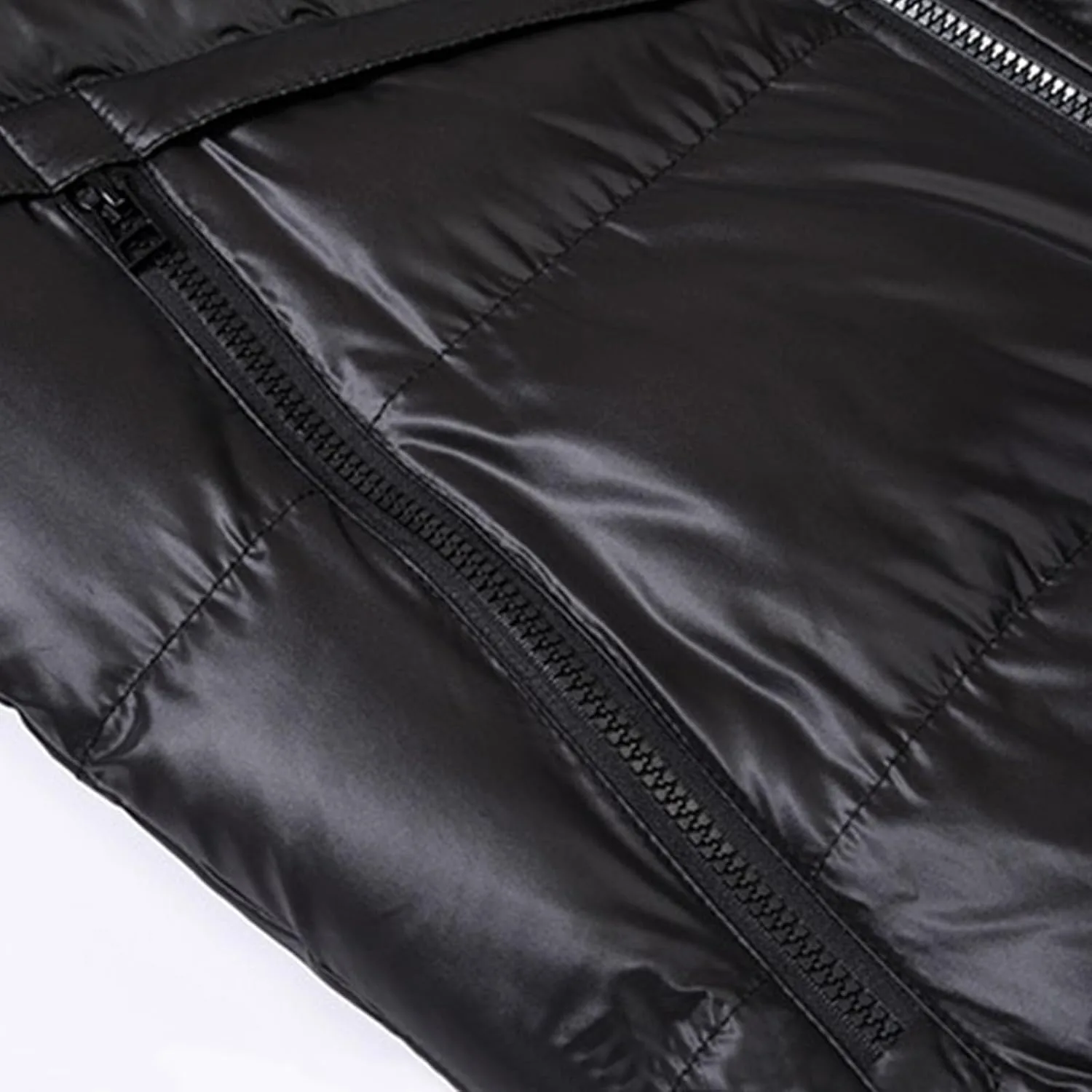 Мужская пуховик Outdoor Waterproof Thermal down куртка зимняя легкая утепленная стеганая куртка без капюшона Generic, черный — фото 4
