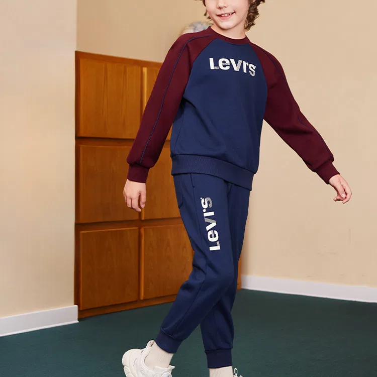Спортивный костюм ветрозащитный Levis темно-синий — фото 4