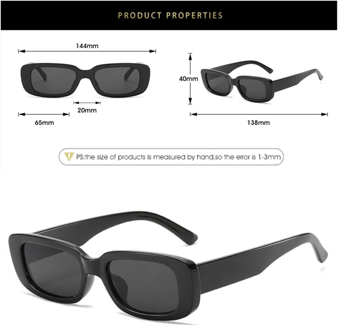 

Солнцезащитные очки IKANOO в стиле ретро, ​​прямоугольные, для женщин и мужчин, с маленькой квадратной оправой, модные в стиле Y2K 90-х, черные, Red Frame Red Lens