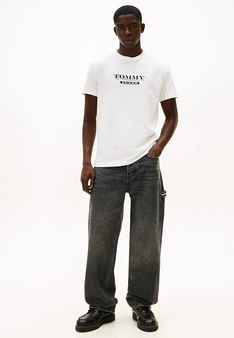 Футболка с принтом, Tommy Jeans Tommy Hilfiger, экрю — фото 4