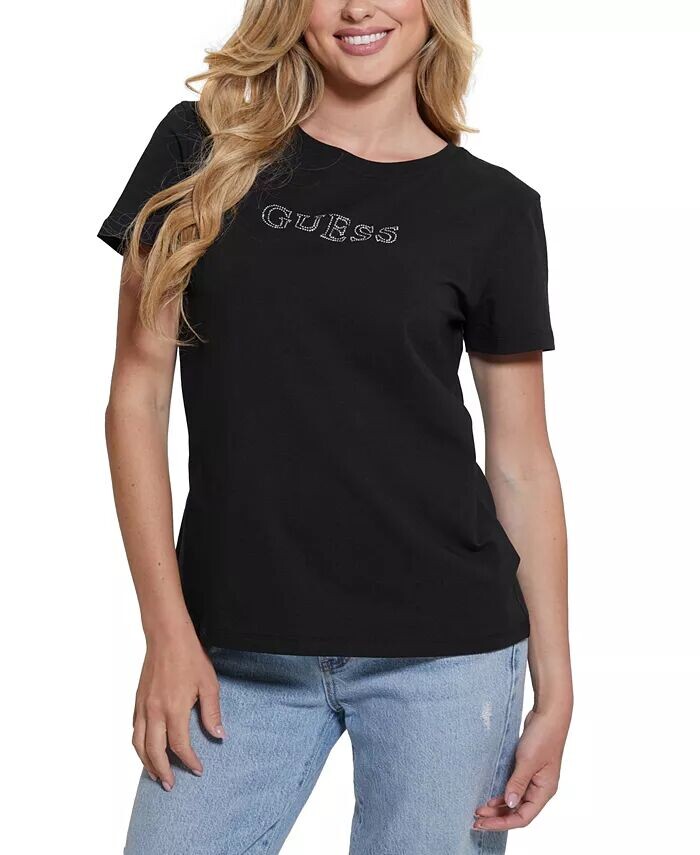 

Женская футболка Briana с коротким рукавом и логотипом GUESS, черный