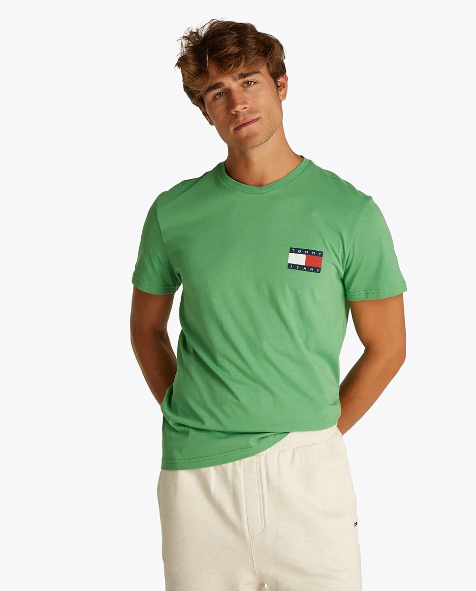

Футболка мужская облегающая с короткими рукавами Tommy Jeans, зеленый