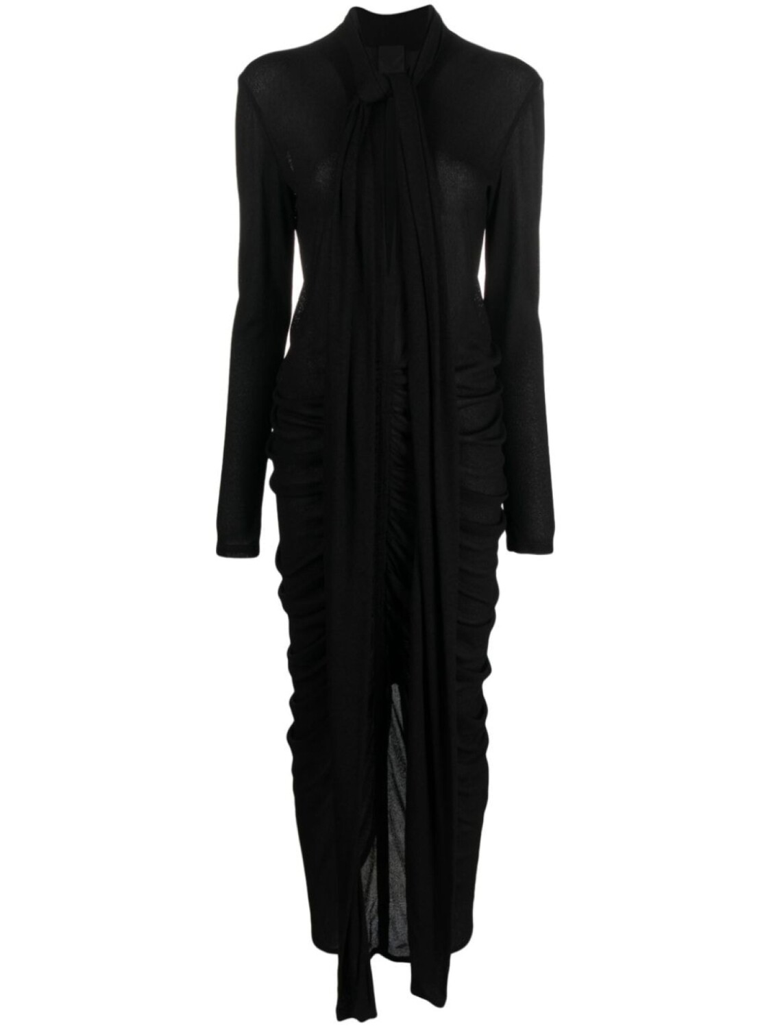 

Givenchy драпированное длинное платье, черный