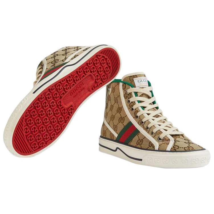 Женская теннисная футболка 1977 High 'Beige Ebony' GUCCI — фото 3