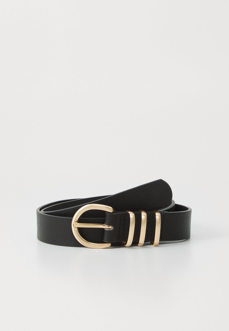 

Ремень Vero Moda VMSVEA COATED BELT NOOS, Black Detail/Brushed Gold-Coloured/Black