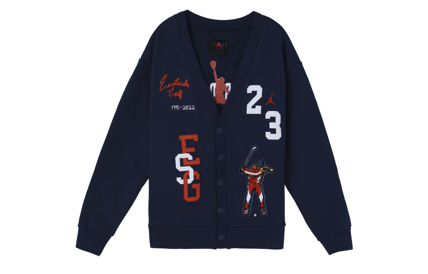 

X Eastside Golf Cardigan Азиатские размеры Jordan, темно-синий