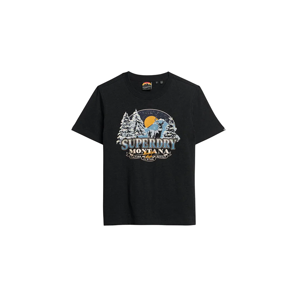 

Футболка с коротким рукавом Superdry Travel Souvenir Relaxed, черный